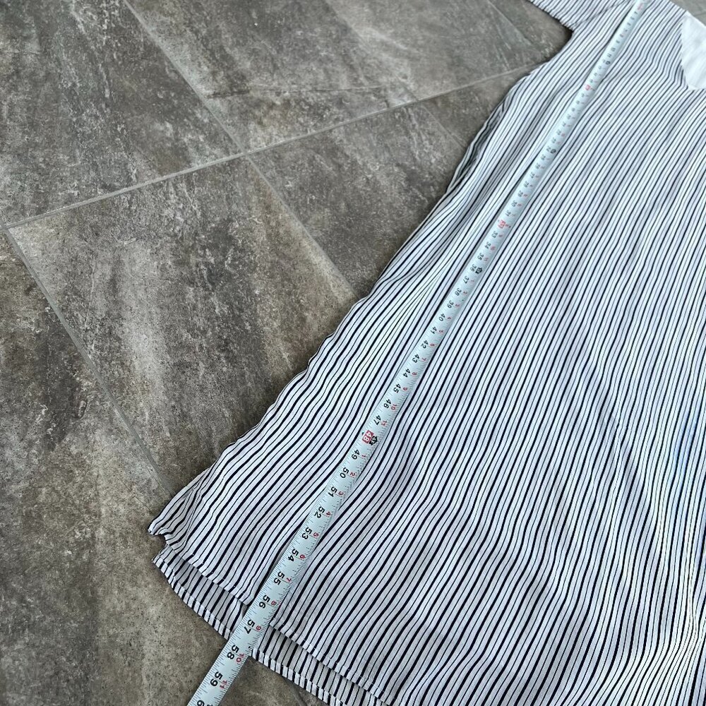 Paolita Voyage 100% Silk Striped Maxi Dress Cover Up Size Medium Missing Tie - Picture 6 of 15